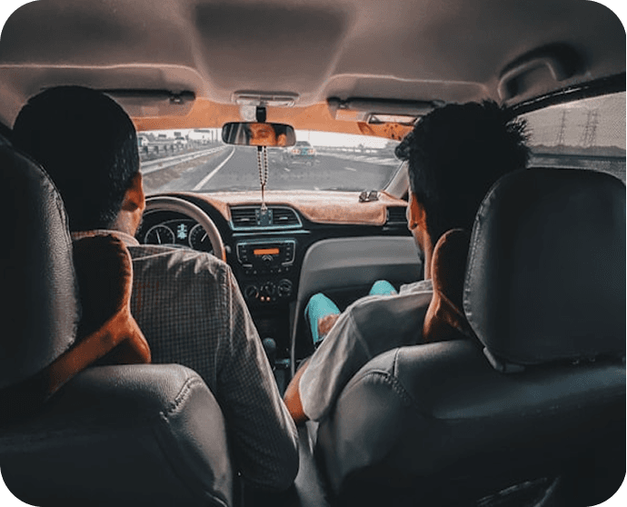 Customers on a test drive