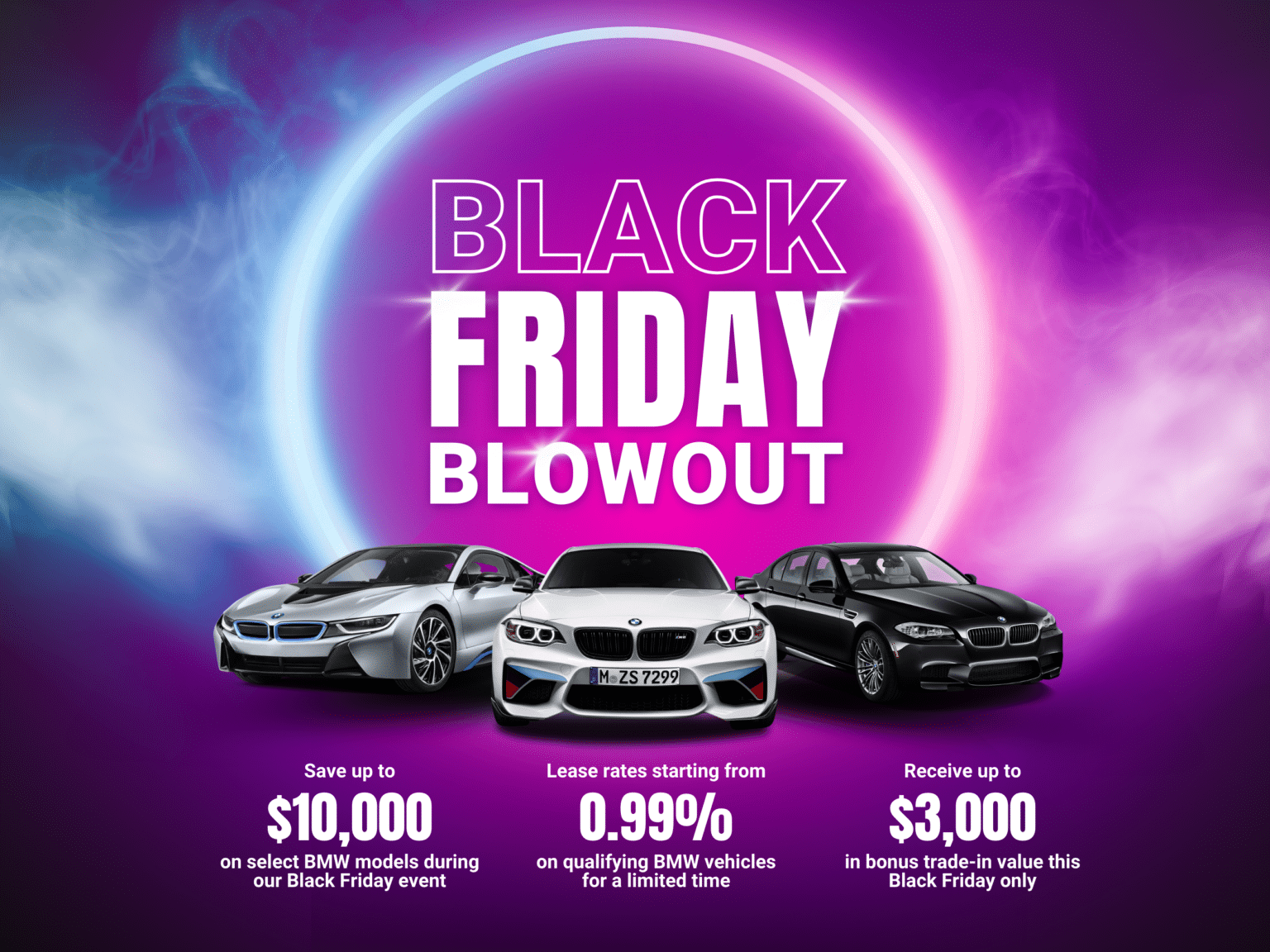 BMW Black Friday sale, big savings on models.