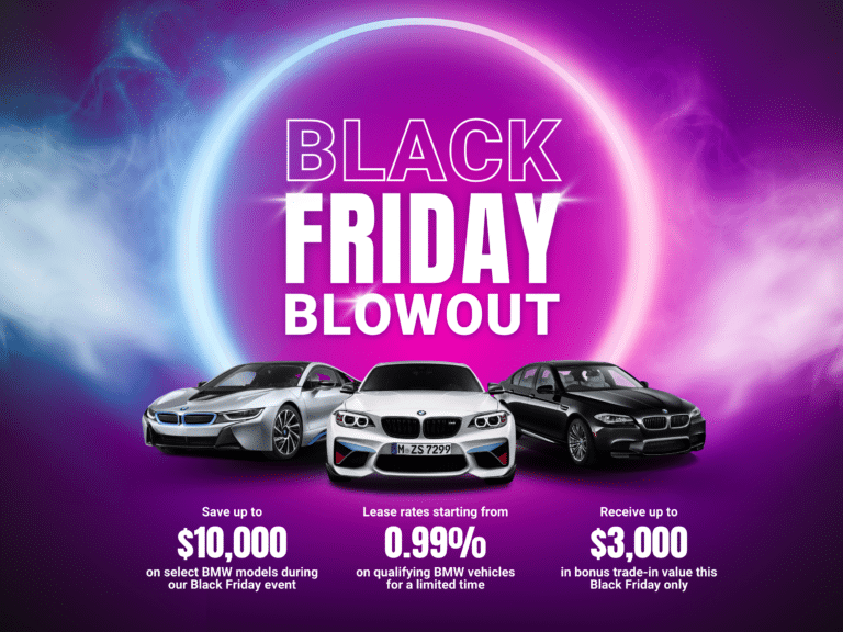 BMW Black Friday sale, big savings on models.