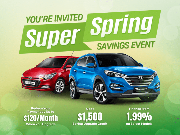 Spring car savings event with special offers.