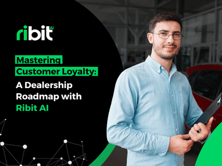 Man with clipboard at Ribit AI dealership.